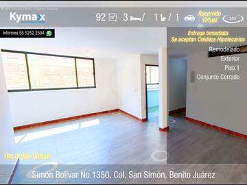 Departamento en venta en San Simón Ticumac