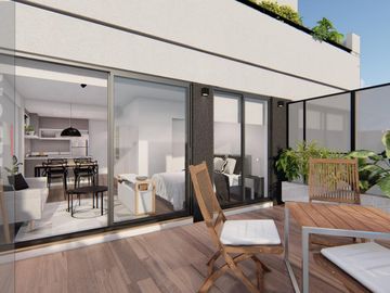 Departamento 2 amb A/Estrenar al Frente - Balcón Aterrazado - Terraza c/Parrilla