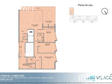 Departamento en Nordelta - 4 Ambientes con cochera - ALQUILER