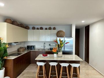 Venta de departamento de 3 hab, ZIRENE frente al mar, en Chicxulub, Prog. Yuc.