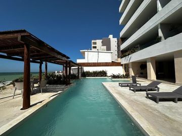 Venta de departamento de 3 hab, ZIRENE frente al mar, en Chicxulub, Prog. Yuc.