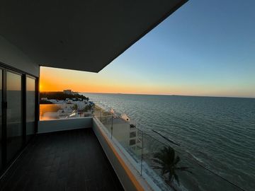 Venta de departamento de 3 hab, ZIRENE frente al mar, en Chicxulub, Prog. Yuc.