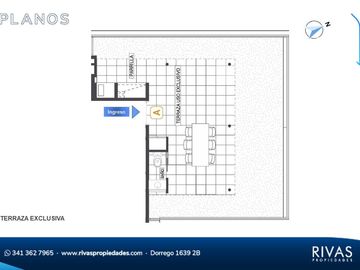 VENTA departamento de dos dormitorios y dos baños, con terraza exclusiva. Abasto, Rosario