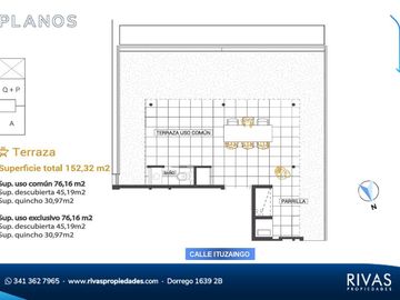 VENTA departamento de dos dormitorios y dos baños, con terraza exclusiva. Abasto, Rosario