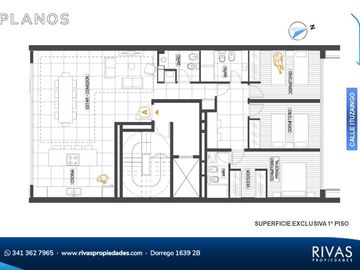 VENTA PISO EXCLUSIVO TRES DORMITORIOS CON PATIO. CALIDAD. ABASTO, ROSARIO
