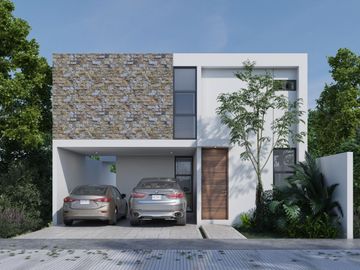 Casa en venta en Privada Residencial de Conkal de tres habitaciones