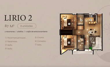 Departamento(Lirio 2) en Venta en Lirio Blanco, Montes de Ame