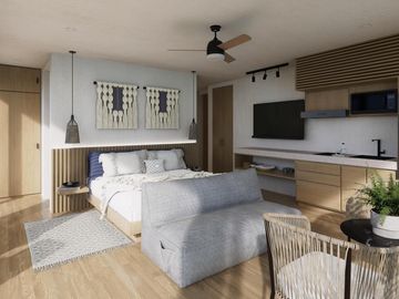 ESTUDIO EN VENTA EN PLAYA DEL CARMEN CON ALBERCA/GIMNACIO/ROOFTOP