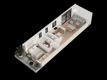 Departamento 2 ambientes a estrenar. Vicente López