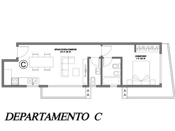 Departamento 2 ambientes a estrenar. Vicente López