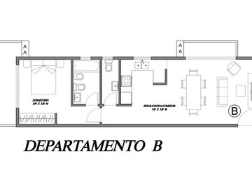 Departamento 2 ambientes a estrenar. Vicente López
