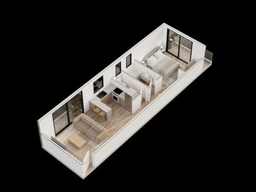 Departamento 2 ambientes a estrenar. Vicente López
