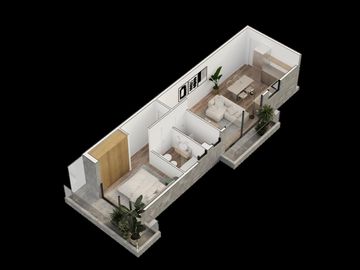 Departamento 2 ambientes a estrenar. Vicente López