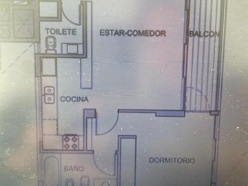 Departamento 2 ambientes en Palermo con Balcon