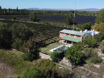 Finca de 10 Ha. con hermosa casa y galpón en Cuadro Benegas