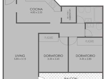 COCHERA CUBIERTA LUMINOSO COMEDOR DIARIO LAVADERO TOILETTE APTO CRÉDITO, DEPARTAMENTO ALMAGRO VENTA
