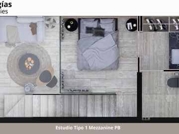 Departamento AMUEBLADO en Venta en Playa del Carmen. Estudio Mezzanine, Rooftop con vista al mar!