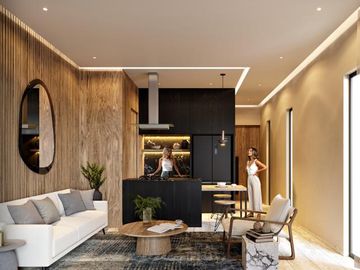 Departamento AMUEBLADO en Venta en Playa del Carmen. Estudio Mezzanine, Rooftop con vista al mar!