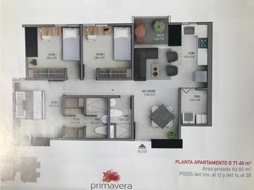 Venta Apartamento cesión de derechos Primavera Country Life El poblado