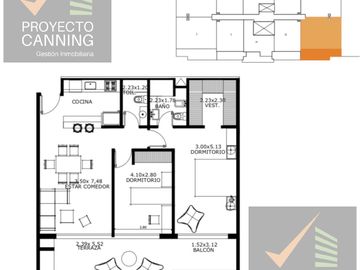 Departamento 3amb en venta en Canning Ezeiza