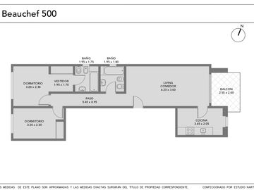 Departamento de 3 Ambientes con Balcón amplio y Cochera fija -Suite - Caballito