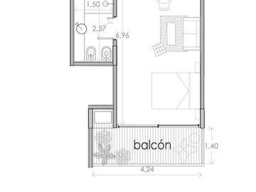 Departamentos en Almagro de 1, 2 y 3 amb