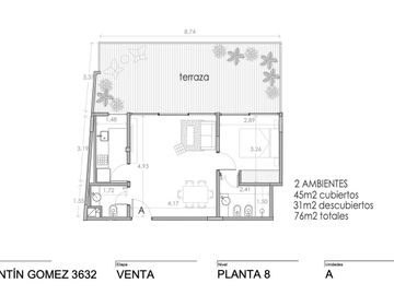 Departamentos en Almagro de 1, 2 y 3 amb