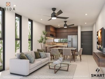 Casa(2R)de Dos Planta en Frida Residencial en Conkal