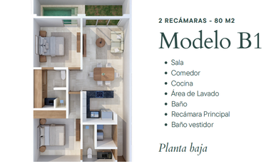 DEPARTAMENTO EN VENTA EN TEMOZON, MERIDA