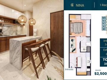 Departamento en venta en el centro de Playa del Carmen