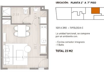 VENTA MONOAMB. PISO ALTO ESTRENAR VILLA URQUIZA
