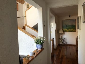 Parte baja,estilo Arq.Artigas con gran jardín arbolado.