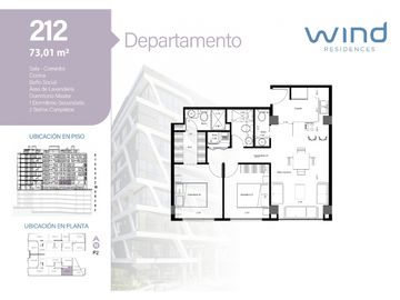 Ponceano, Departamento en Venta, 73.08m2, 2 Habitaciones