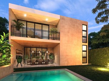 Casa de 4 recámaras en venta dentro de privada con amenidades en Temozón Norte