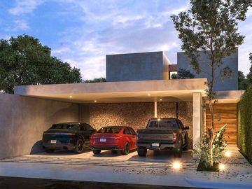 Casa de 4 recámaras en venta dentro de privada con amenidades en Temozón Norte
