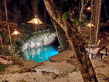 Terreno con Villa y Cenote en Ruta de Los Cenotes, Puerto Morelos
