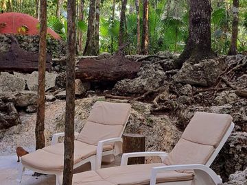 Terreno con Villa y Cenote en Ruta de Los Cenotes, Puerto Morelos