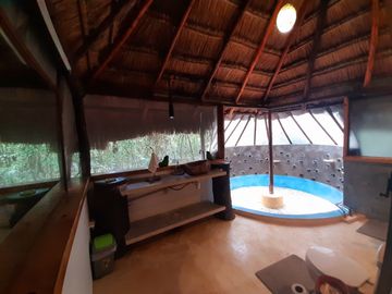 Terreno con Villa y Cenote en Ruta de Los Cenotes, Puerto Morelos
