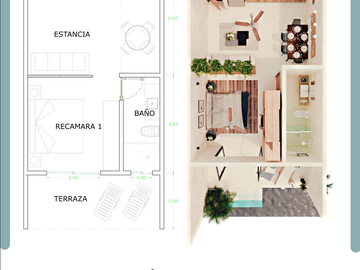Estudio en Región 15  Areia Tulum