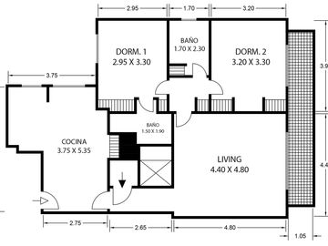 Venta Departamento 3 ambientes Las Cañitas