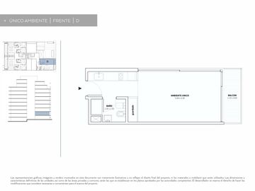 Venta Departamento de 1 Ambiente con Balcón en Belgrano - Preventa