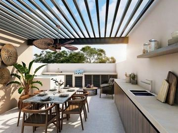 Casa venta en Merida con alberca en Privada Maruva Santa Rita Cholul Yucatan