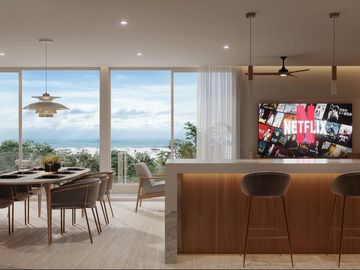 DEPARTAMENTO PENTHOUSE EN VENTA 2 RECAMARAS con JACUZZI/SPA/SAUNA/COWORKING EN PLAYA DEL CARMEN