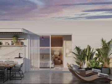 DEPARTAMENTO PENTHOUSE EN VENTA 2 RECAMARAS con JACUZZI/SPA/SAUNA/COWORKING EN PLAYA DEL CARMEN