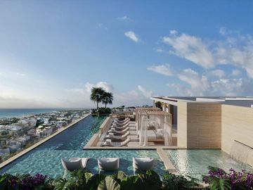 DEPARTAMENTO PENTHOUSE EN VENTA 2 RECAMARAS con JACUZZI/SPA/SAUNA/COWORKING EN PLAYA DEL CARMEN