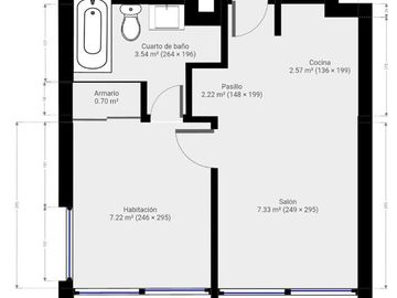 Departamento en Venta en SAN ISIDRO/ CURICO METRO STA LUCIA 1 DORMITORIO COCINA AMERICANA