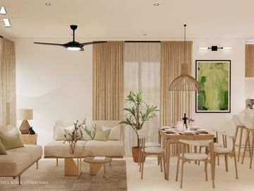 Departamento en Venta, 2 Rec, 2.5 baños, amenidades cerca Plaza Galerías Mérida