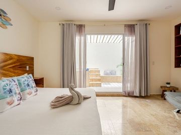 Departamento con patio privado y jacuzzi en colonia Zazilha cerca al mar!