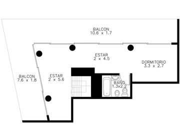 Penthouse con terraza -  vista abierta - 235 M2 -  Palermo