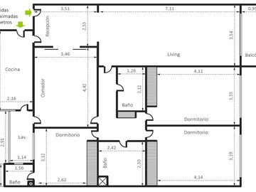 VENTA SEMIPISO DE  4 AMBIENTES  Y BAULERA